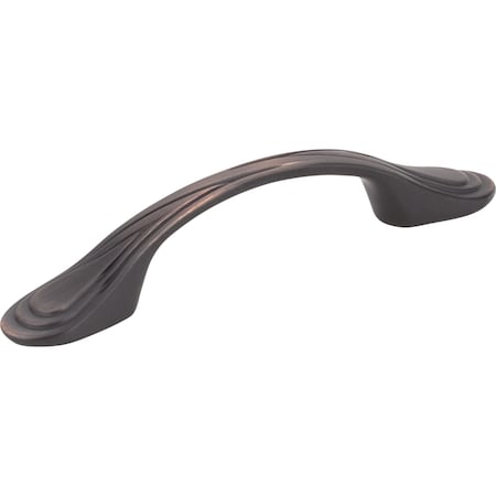 Elements 3" Center-to-Center Brushed Oil Rubbed Bronze Westbury Cabinet Pull 3899DBAC